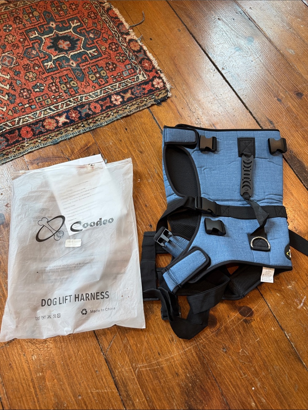 Video Blue Dog Lift Harness – Adjustable Support Vest Size XL